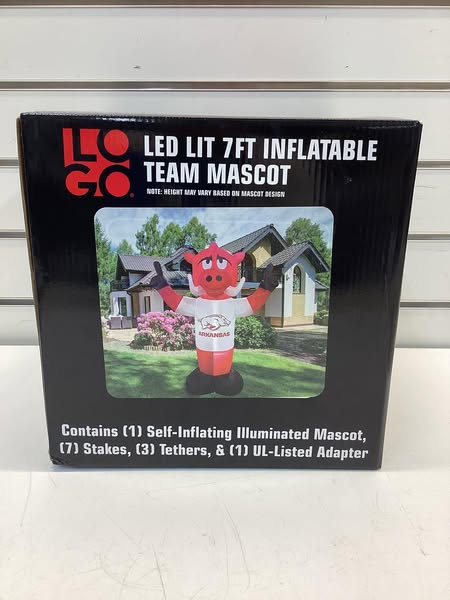 Logo Brands ARKANSAS INFLATABLE MASCOT 7FT