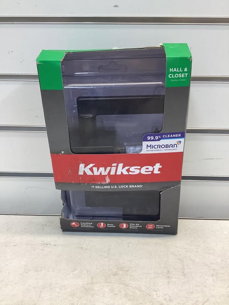 Kwikset Halifax Matte Black Passage Lever Right or Left Handed