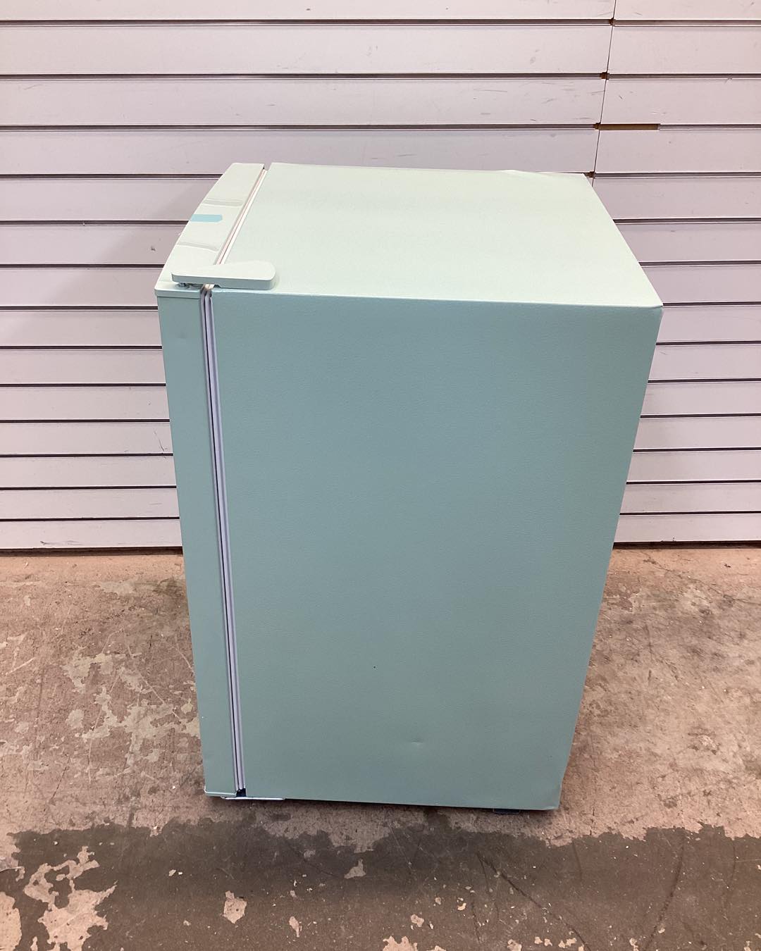 Frigidaire 4.5cu. ft. Mini Refrigerator Retro Style in Sage Green Color with Side Bottle Opener