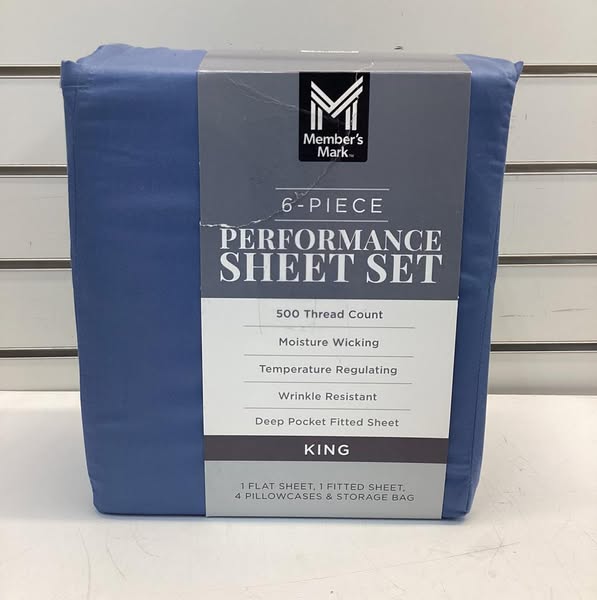 Member's Mark Performance 500-Thread-Count Solid Sheet Set King Size