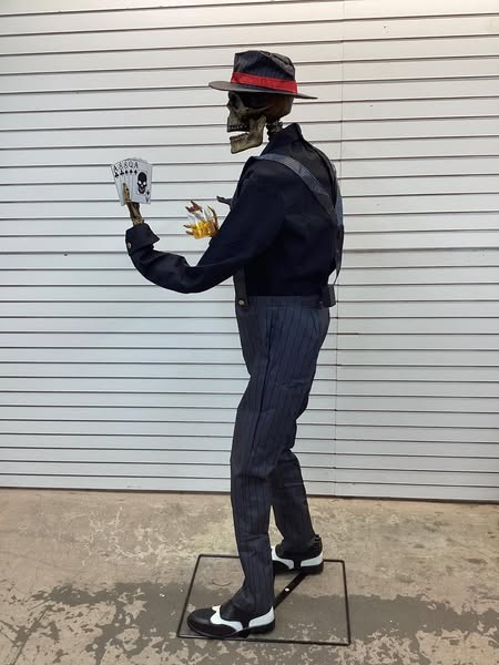 Home Accents Holiday 6.5 ft. Grave & Bones Animated LED Jack of Spades