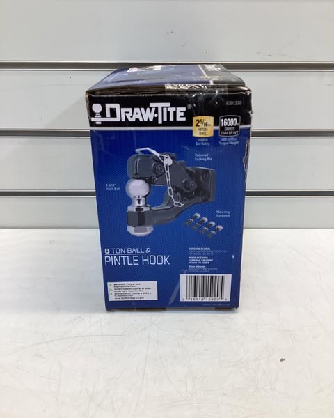 Draw-Tite 6301220: Pintle Hook & Ball Combination, Bolt-On, 16,000 Lbs. Capacity Hook, 2-5/16 in. Ball, 14,000 Lbs. Capacity Ball