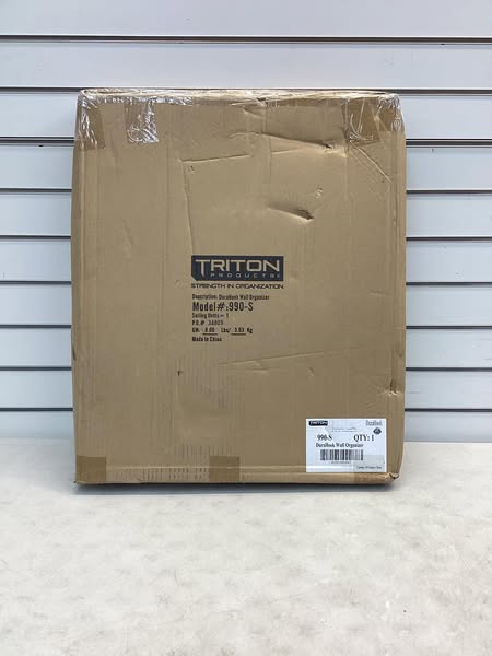 Triton Products 18 in. H x 22 in. W White Poly Wall Kit Pegboard Set with Hooks DuraBoard Mounting Kit and Bin Systems (84-Piece)