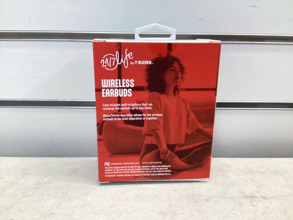 24/7 Life by 7-Eleven Wireless Earbuds with Portable Charging Case