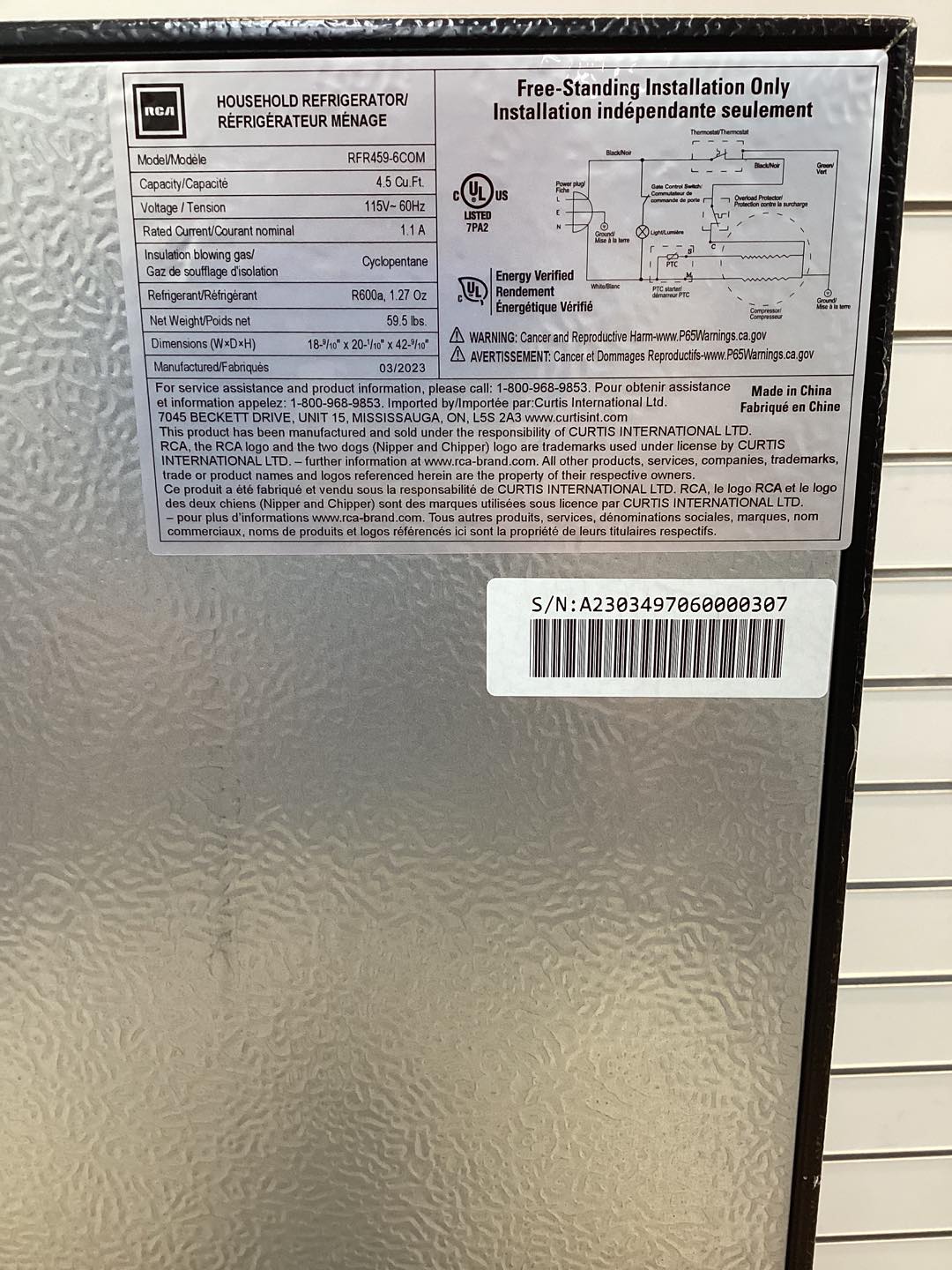 Frigidaire 4.5 cu. ft. Mini Fridge in Stainless Steel