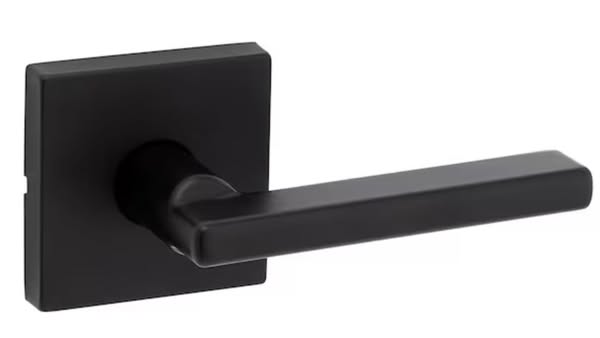 Kwikset Halifax Matte Black Passage Lever Right or Left Handed