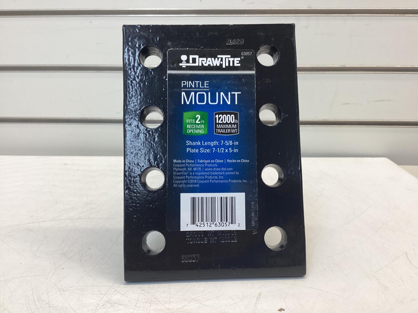 Draw-Tite Pintle Hook Mounting Plate, Fits 2 Inch Square Receiver, 12,000 lbs. Capacity