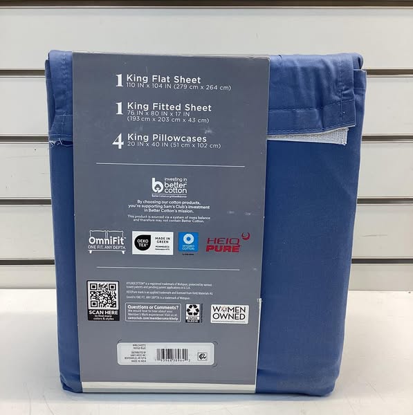Member's Mark Performance 500-Thread-Count Solid Sheet Set King Size