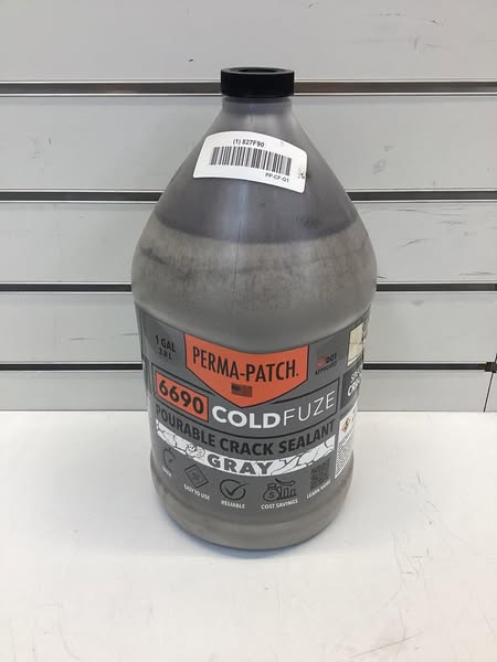 PERMA-PATCH Crack Filler: 6690 ColdFuze, Gray, Asphalt, 128 oz Container Size, Jug