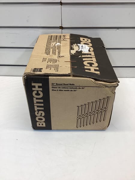 Bostitch 2-3/8" x .113 21° Plastic Bright Ring Shank Full Round Head Framing Nails - 5,000 Count