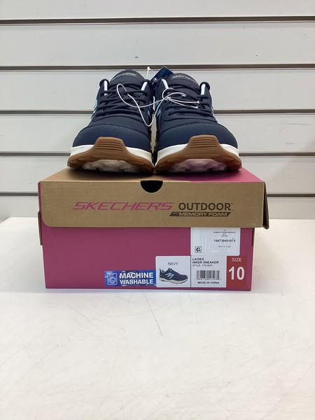 Skechers Women's Mesh Trail Sneaker Navy Color Size 10