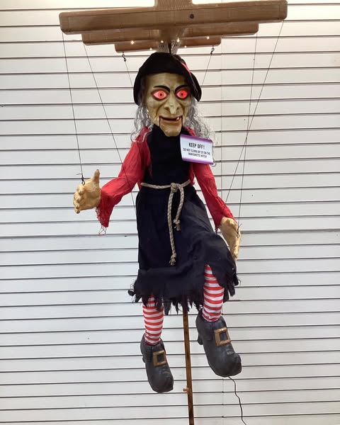 6' Marionette Witch Animatronic Halloween Puppet Animated