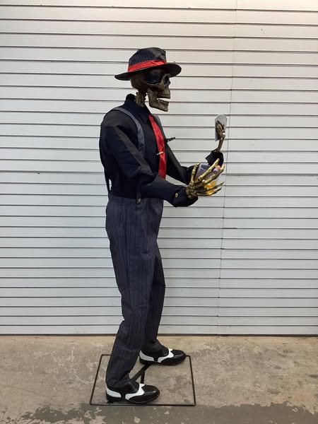 Home Accents Holiday 6.5 ft. Grave & Bones Animated LED Jack of Spades