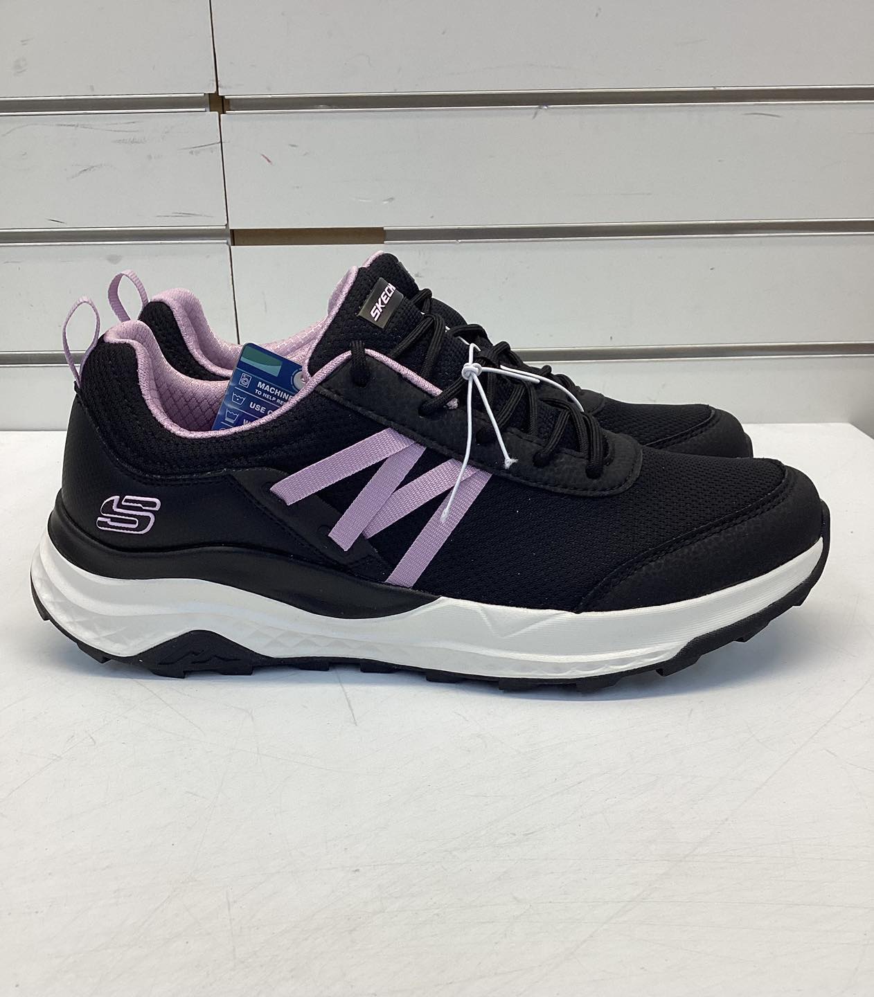 Skechers Women's Mesh Trail Sneaker Black/Pink Color Size 10