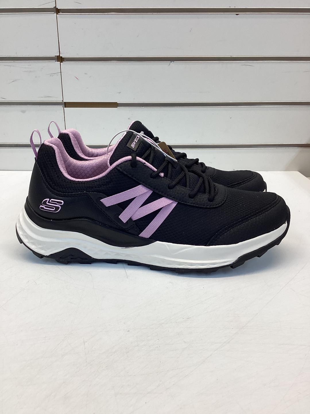 Skechers Women's Mesh Trail Sneaker Black/Pink Color Size 8.5