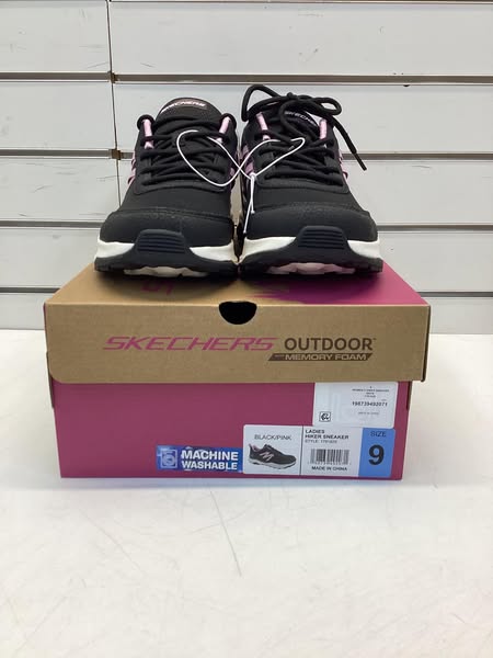 Skechers Women's Mesh Trail Sneaker Black/Pink Color Size 9
