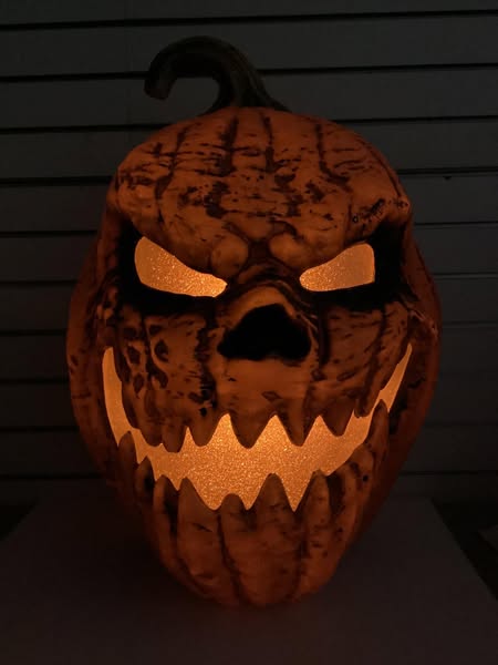 Home Accents Holiday 25 in BATTERY OPERATED LED Grimacing Jack-O-Lantern