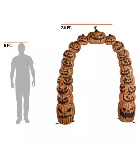 Home Accents Holiday 7.5 ft. Halloween Classics Jack-O-Lantern Archway