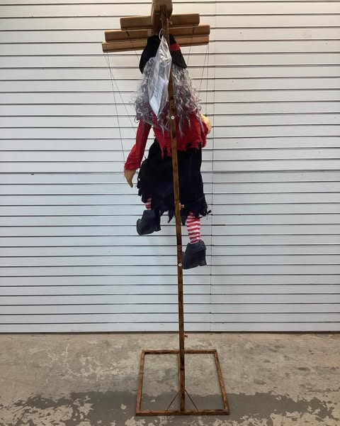 6' Marionette Witch Animatronic Halloween Puppet Animated