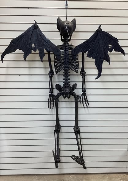 Home Accents Holiday 5 ft. Grave & Bones LED Ultra Pose-N-Stay Skeleton Bat