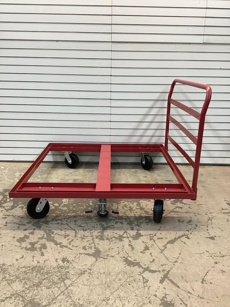 Open-Deck Steel Pallet Dolly with Handle