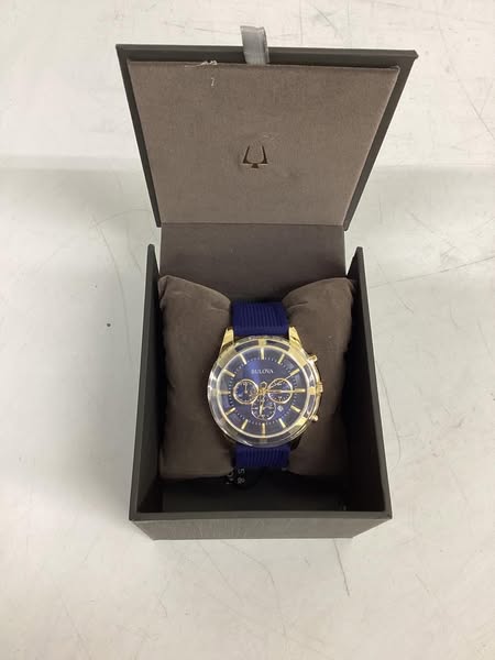 Bulova Blue Rubber Mens Watch