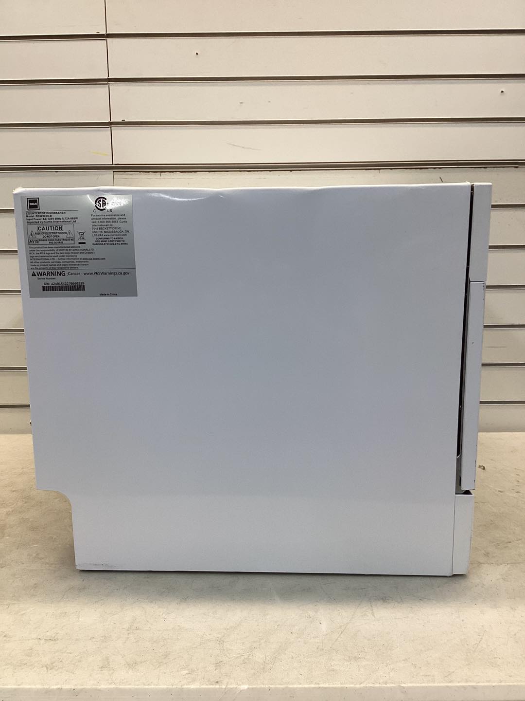 RCA 20-in Portable Freestanding Dishwasher (White), 47-dBA Very Quiet Sound Level