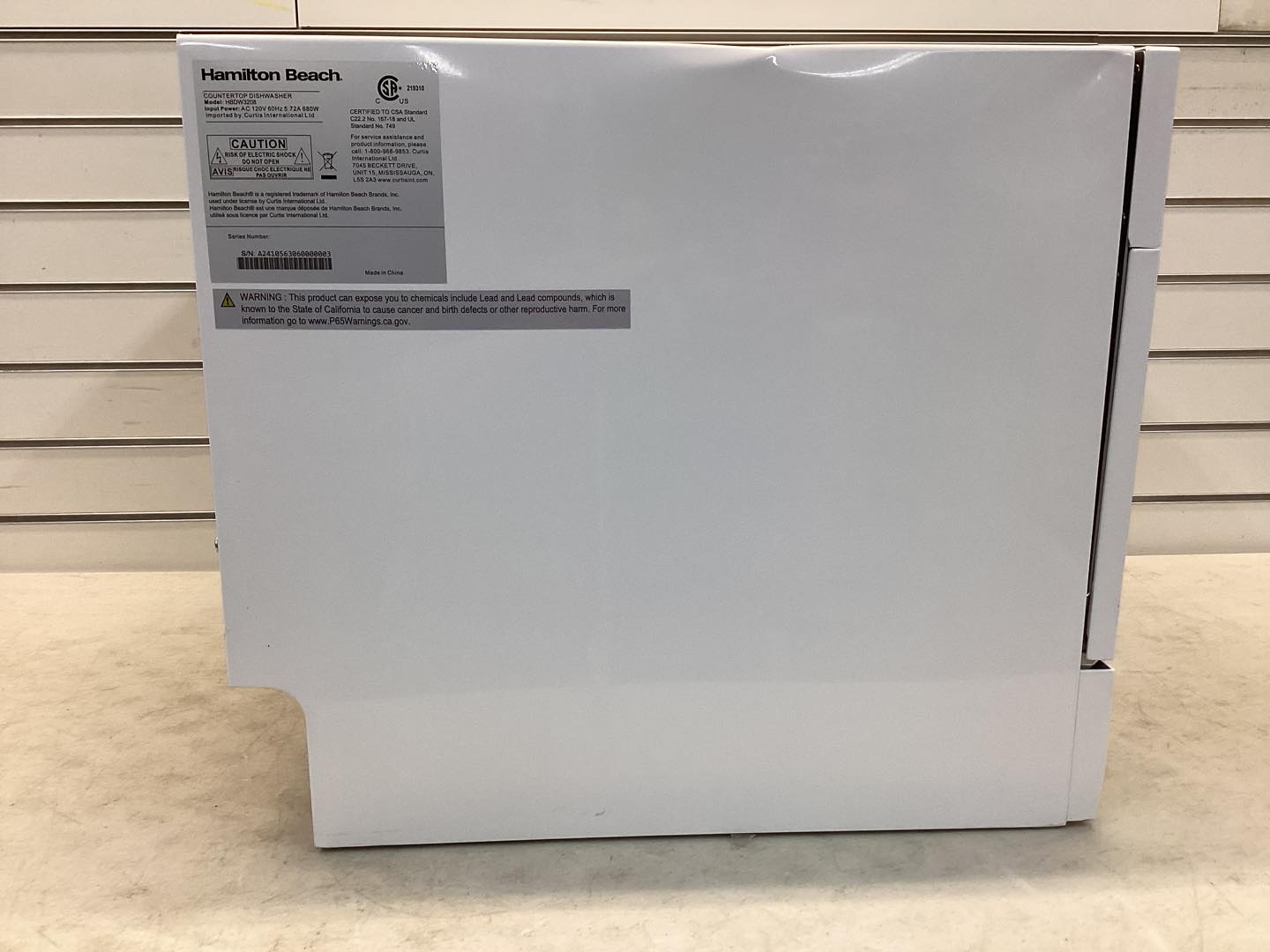 Hamilton Beach 20-in Portable Freestanding Dishwasher (White), 47-dBA Very Quiet Sound Level