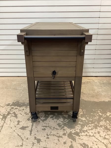 Tommy Bahama 100-quart Rolling Wood Cooler - Lightly Used