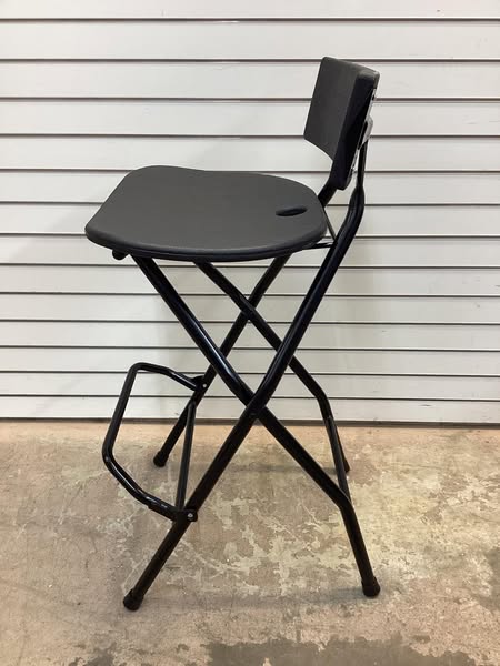 ATLAS COMMERCIAL PRODUCTS Folding Bar Stool with Backrest
