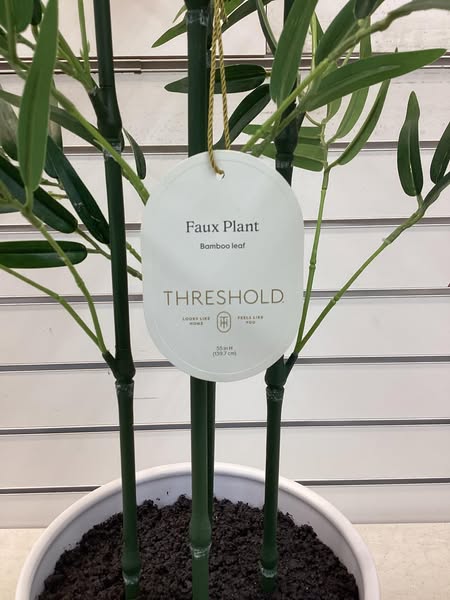 Threshold 48" Large Bamboo Leaf Tree Artificial Plant