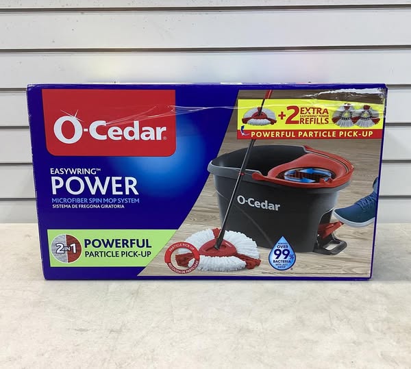 O-Cedar EasyWring Power Microfiber Spin Mop + 2 Refills