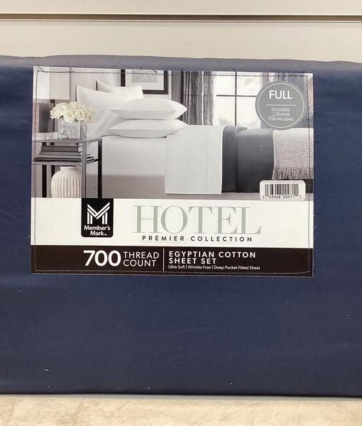 Member’s Mark Hotel Premier Collection 700-Thread-Count Solid Egyptian Cotton Sheet Set, Size Full