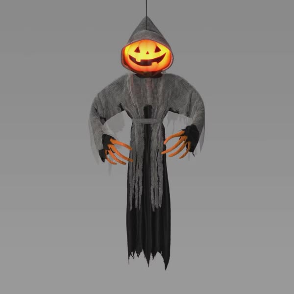 Lewis & Friends 65" Little Lewis the Pumpkin Ghoul Head Halloween Decorative Mannequin - Hyde and EEK! Boutique, Lit, Musical