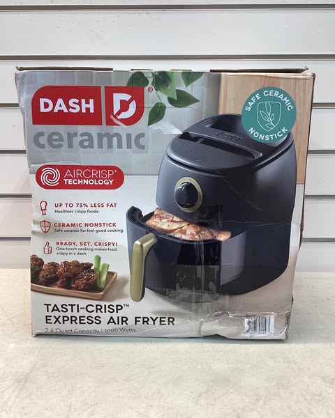 Dash Tasti-Crisp 2.6 Quart Ceramic Express Air Fryer, Color Black