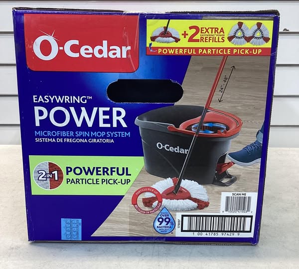 O-Cedar EasyWring Power Microfiber Spin Mop + 2 Refills