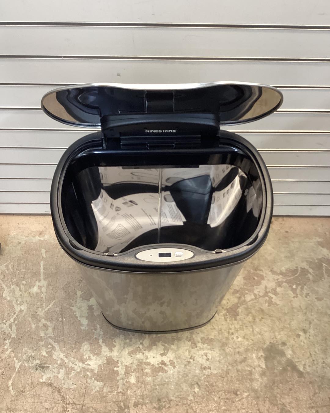 Nine Stars Automatic Kitchen Trash Can Combo, 13 Gallon + 3 Gallon Stainless Steel, Motion Sensor Hands-Free Soft-Close Lid Garbage Bin