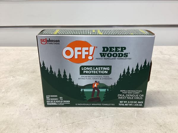 OFF! Deep Woods Mosquito Repellent Wipes 25% DEET - 12ct