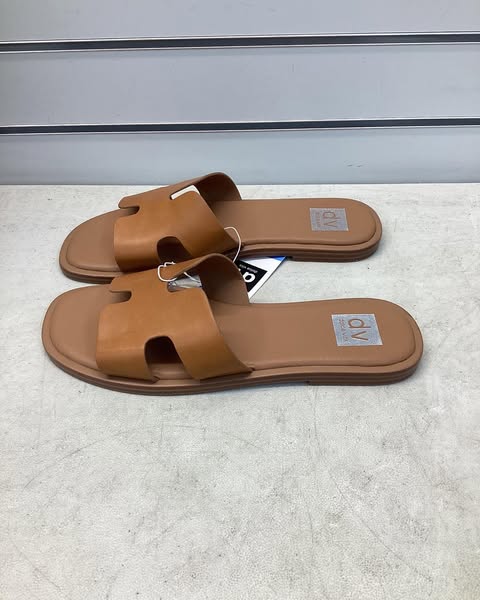 DV Dolce Vita Women's H-Band Slide Sandal, Size 9, Color Brown