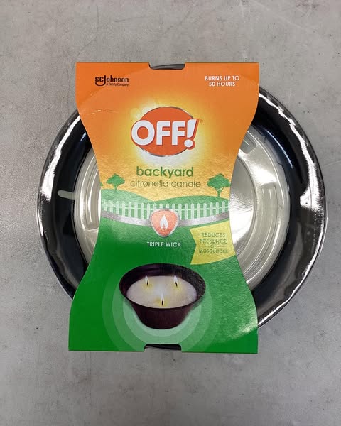 OFF! Citronella Candle Outdoor Bug Deterrent Mosquito Candle - 23oz