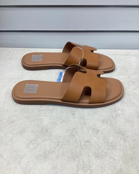 DV Dolce Vita Women's H-Band Slide Sandal, Size 9, Color Brown