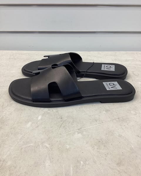 DV Dolce Vita Women's H-Band Slide Sandal, Size 7, Color Black