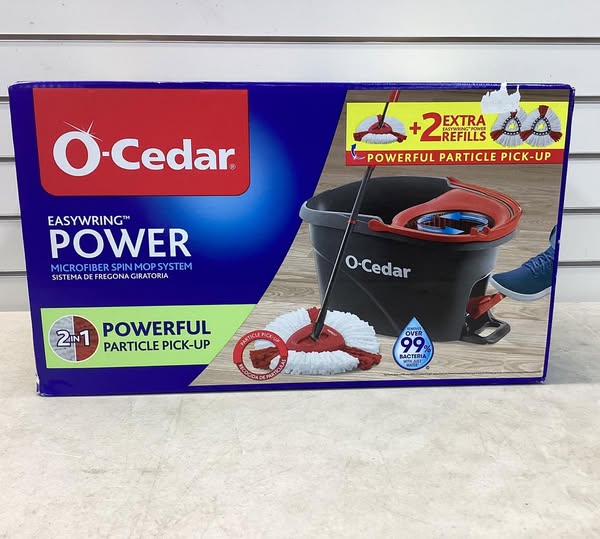 O-Cedar EasyWring Power Microfiber Spin Mop + 2 Refills