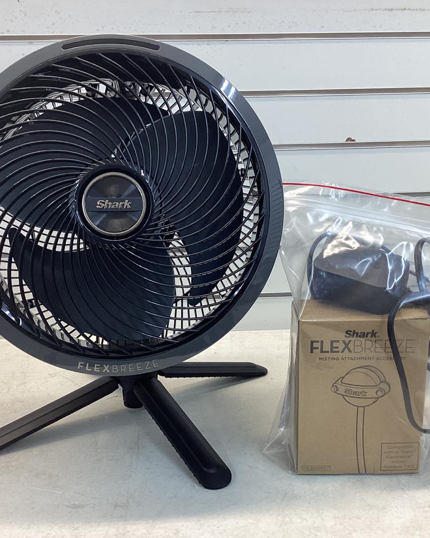 Shark FlexBreeze Fan with InstaCool Mist Attachment, Cordless & Corded, Outdoor & Indoor - Lightly Used