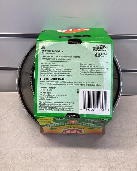 OFF! Citronella Candle Outdoor Bug Deterrent Mosquito Candle - 23oz