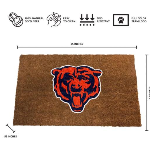 Logo Brands Chicago Bears Doormat
