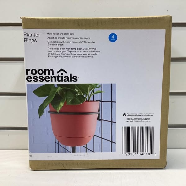 4pc Planter Steel Brackets Black 0.68'x0.72'x0.28' - Room Essentials