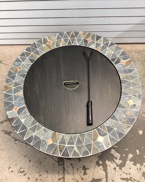 Pleasant Hearth Olivia 34 in. Wood Slate Fire Pit