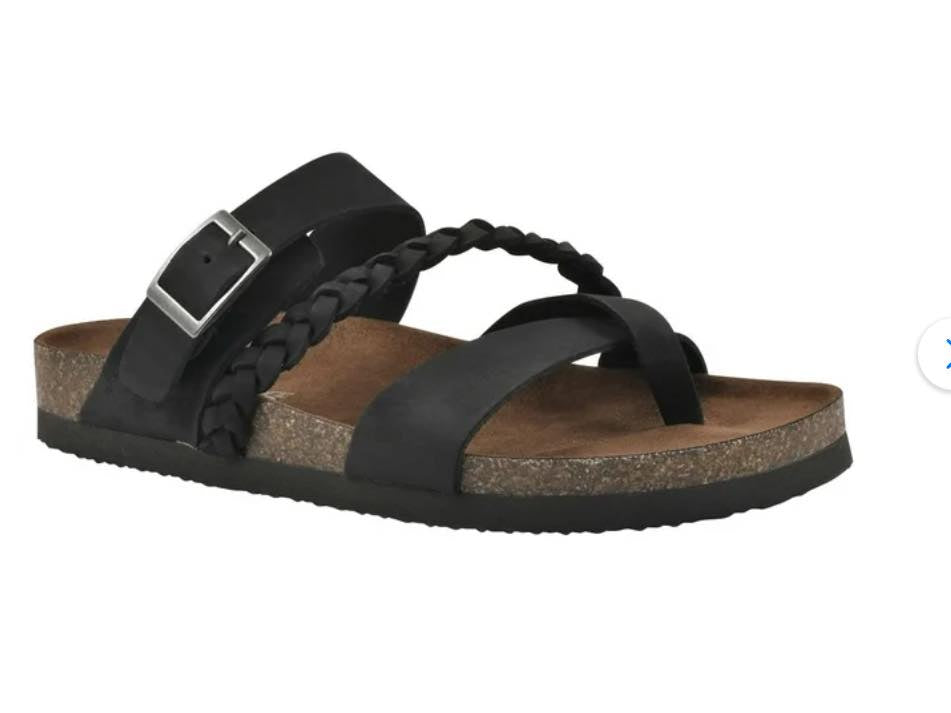 Mountain Sole Women's Leather Footbed Sandal Size 8