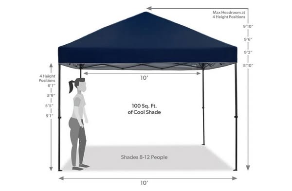 Member's Mark 10'x10' Instant Canopy EasyLift Technology